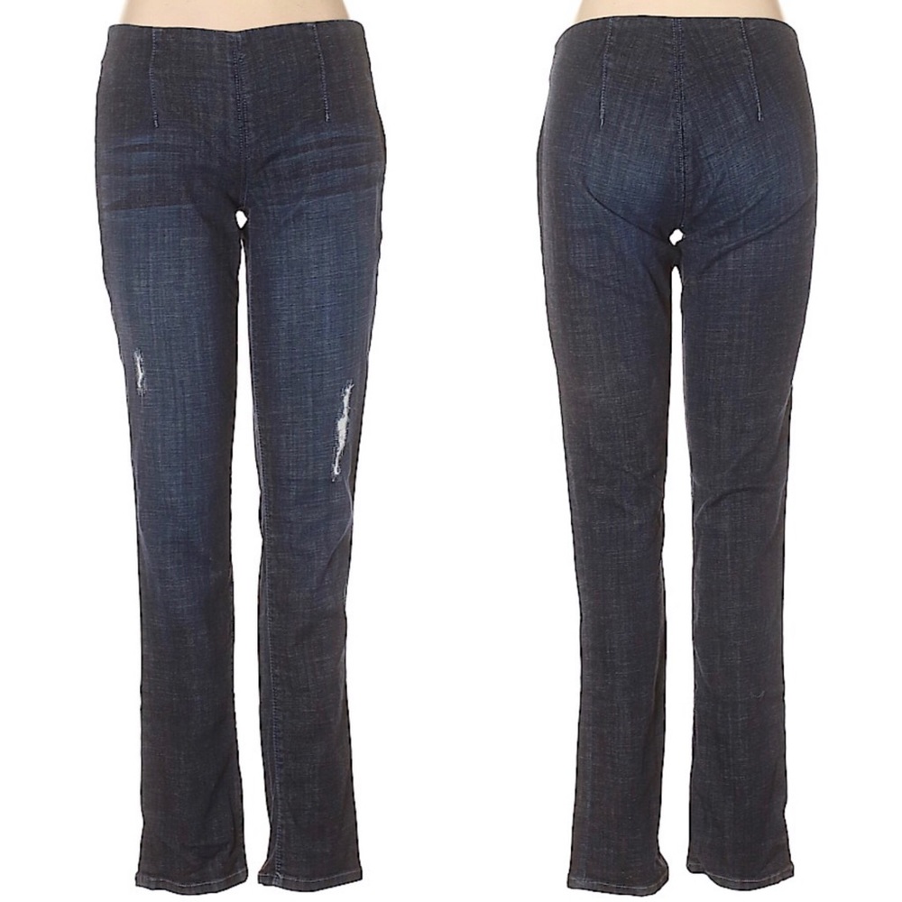 Design Lab distressed skinny 360 jeggings, size 27